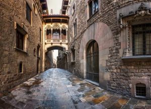 Barcelone sous la pluie