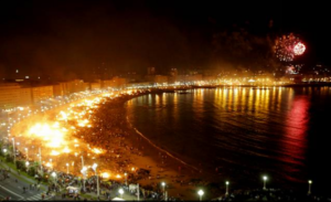 Nuit du feu à Barcelone